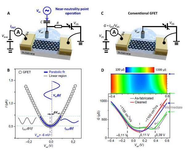 石墨烯中性点附近的生物传感